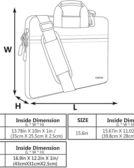 Laptop Shoulder Bag 13 13.3 14 Inch Case Compatible with MacBook Pro 14 2025-2021 M4/M3/M2/M1, Mac Air/pro 13-13.3 Inch and Most Popular 13-14 Notebooks,Spill-Resistant Briefcase, Dark Gray & Black