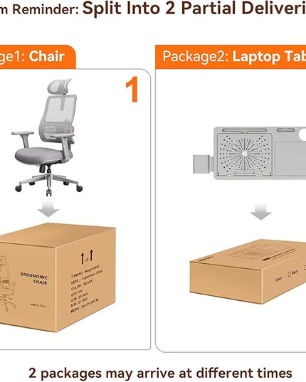 Newtral Ergonomic Office Chair with Adaptive Lumbar Support- High Back Desk Chair with Adjustable Headrest, 3D Armrest, Adjustable Seat Depth & Height, Home Office