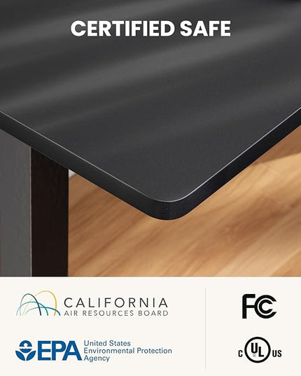 ErGear L Shaped Standing Desk, 75" x 63" Electric Adjustable Height Sit Stand Desk, Ergonomic Large Computer Table, Left & Right Interchangeable Installation, Suitable for Home Office Use, Black