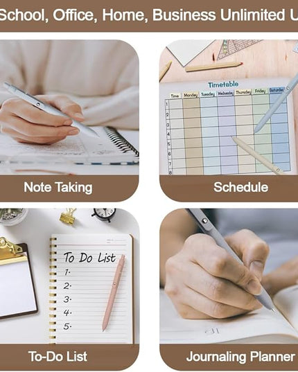 VICO Gel Pens, 5 Pcs 0.5mm Quick Dry Black Ink Pen Fine Point Smooth Writing Pens, Aesthetic Cute Office School Supplies Gifts for Women Men, High-End Series for Journaling Note Taking