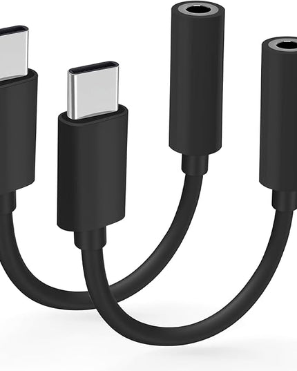 USB C to 3.5mm Headphone Jack Adapter for iPhone17/ iPhone 16/16 Pro/15/15 Pro/Pro Max/Plus, Type C Aux Audio Dongle Cable Cord Compatible with iPad, Samsung Galaxy S23/S23/S22/S21, MacBook（Black）