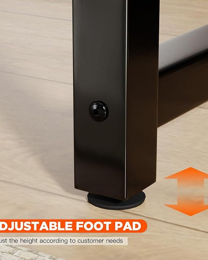 PayLessHere | 32 Inch Computer Desk | Brown | Office Desk with Metal Frame, Adjustable Feet | Water-Resistant, Scratchproof Surface | Sturdy Writing Table for Home Office or Study | Pack of 2
