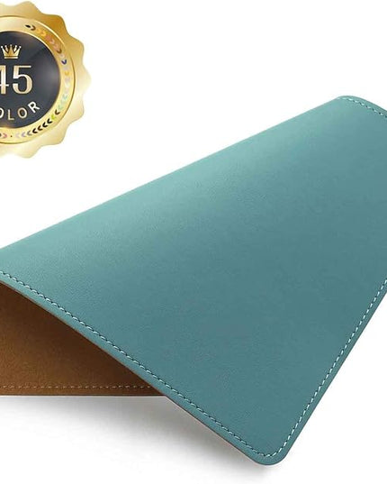 PU Leather Mouse Pad with Stitched Edge, Micro-Fiber Base, Non-Slip Waterproof, 8x11Inch (Ultramarine)