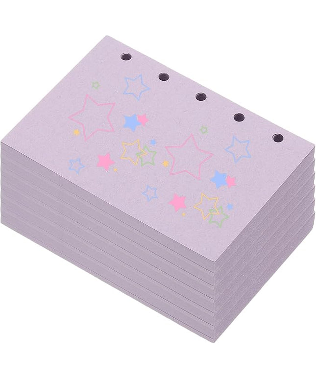 PATIKIL Colored Loose Leaf Paper, 4.1" x 3"(A8) 300 Sheets 5 Holes Punched 150GSM Blank Binder Refill Paper Supplies for Office Note Taking Teacher Planner Journal Notebook, Light Purple