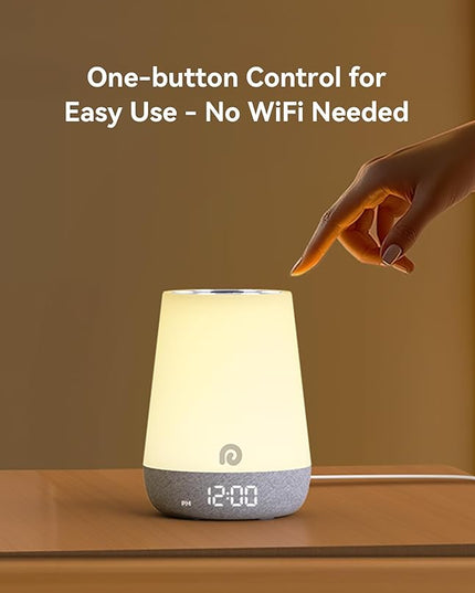 Dreamegg Nite 1 - Baby Sound Machine, Sleep Trainer, Night Light for Kids, Ok to Wake Alarm Clock, 34 Soothing Sounds, App Control, White Noise Sound Machine for Baby Kids Toddler Nursery(Cozy Xmas)