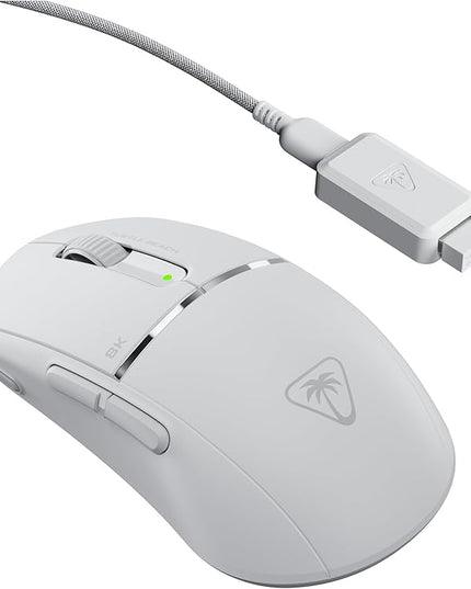 Turtle Beach Burst II Pro Wireless Esports Gaming Mouse, 8000 Polling, 57g Ultra Lightweight, 150-Hr Rechargeable Battery, Optical Switches, 30000 DPI Optical Sensor, 8 Inputs, Bluetooth – White