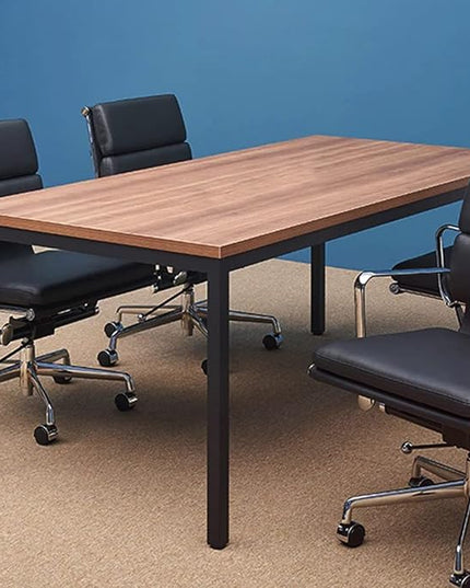 Bast Board Modern Simple Style Computer Desk Standing Table 30x59 Inches Large Office Desk Computer Table Study Writing Desk Workstation for Home Office Black Metal Frame
