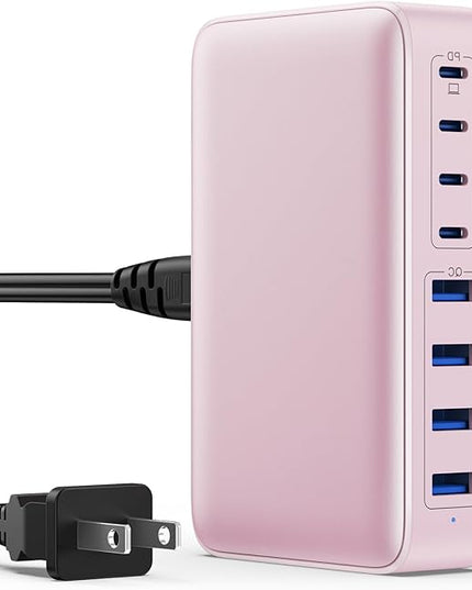 USB C Charger 200W USB C Charger Block,Upgraded GaN III 8-Port Fast Charging Station Hub,PD 65W Laptop Charging Adapter Compatible with MacBook Pro/Air,DELL,Steam Deck,iPhone 16/15/14,Galaxy S23/22