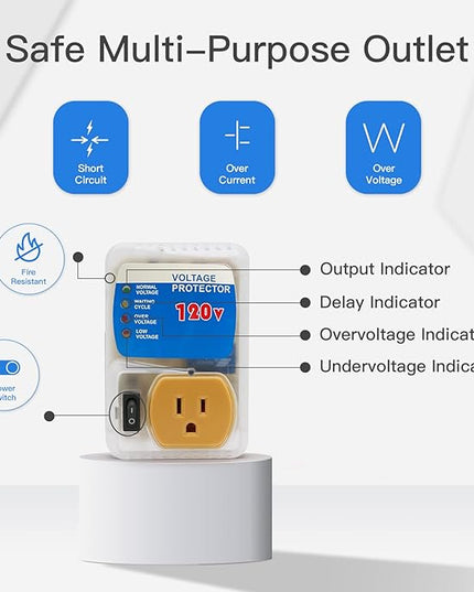 [ETL Listed] BSEED Electronic Surge Protector for Home Appliance,Voltage Protector Suit for Refrigerators and Freezers, Voltage Brownout Outlet 120V 15A,1800Watts(4 Pack)