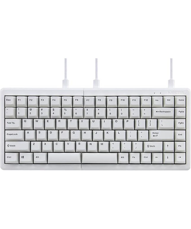 BAROCCOMiSTEL MD770 Classic White/BKF, TKL Ergonomic Mechanical Keyboard, Cherry MX, Split-Alice Layout, PBT DoubleShot Keycap, Mac/Windows OS Compatible (Red)