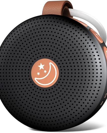 Mini Sound Machine Portable Baby White Noise Machine Brown Noise Machine 30 Soothing Sounds for Kids Adults Auto-Off Timer 32 Volume Levels Battery Sleep Machine for Home Office Privacy (Black)