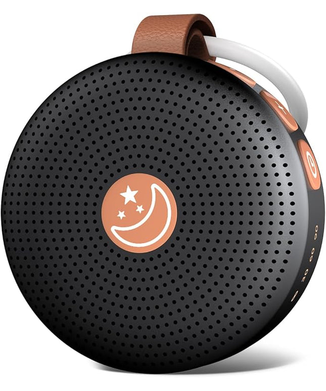 Mini Sound Machine Portable Baby White Noise Machine Brown Noise Machine 30 Soothing Sounds for Kids Adults Auto-Off Timer 32 Volume Levels Battery Sleep Machine for Home Office Privacy (Black)