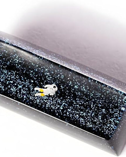 Galaxy Astronauts Artisan Keycap R1 SA Profile Custom Astronauts Keycaps 2.25 Shift Space Explorer Handmade Gaming Resin Key Cap Cherry MX Switch Compatible Mechanical Keyboard Space Lover Gift