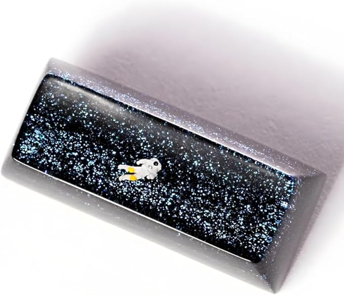Galaxy Astronauts Artisan Keycap R1 SA Profile Custom Astronauts Keycaps 2.25 Shift Space Explorer Handmade Gaming Resin Key Cap Cherry MX Switch Compatible Mechanical Keyboard Space Lover Gift