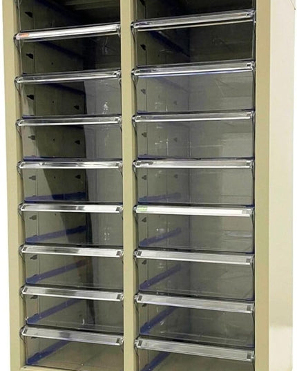 File Cabinet 18 Medium Transparent Drawers Vertical Home Office Storage Paper Organizer Document Cabinet