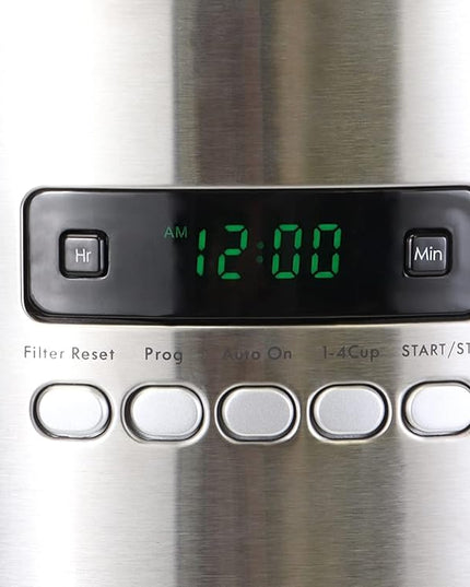 Kenmore Drip Coffee Maker - 12 Cup Programmable Cafe Machine With Glass Pot, Regular & Bold Brew, Auto Shut Off Large Water Reservoir, Reusable Filter, Kitchen Appliances, Black