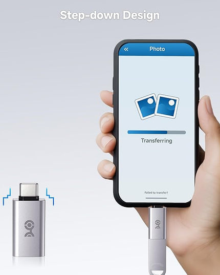 Cable Matters 2-Pack 10Gbps USB C to USB Adapter Male to Female for High-Speed Data Transferring & Fast Charging, Reversible USBC, USBA to USBC Adapter for iPhone 17/16, iPad Pro, Galaxy S23