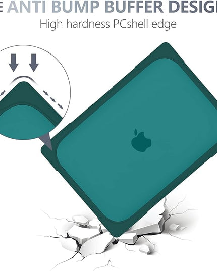 Batianda for New MacBook Air 13.6 inch Case 2025 M4 2024 2022 Release Model A3240 A2681(M2) A3113(M3), Heavy Duty Shockproof Protective Hard Shell with Fold Kickstand & Keyboard Cover, Teal