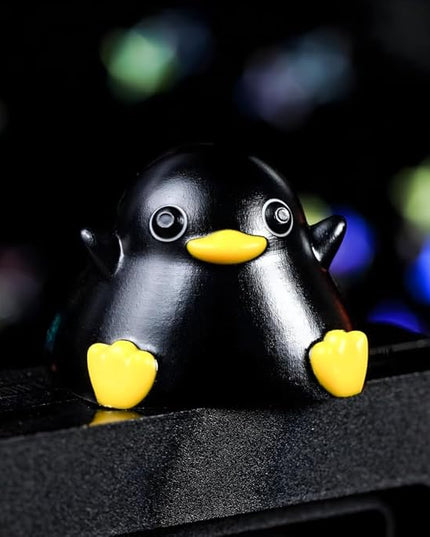 Cute Black Duck Artisan Keycap R1 SA Profile Custom Rubber Duck Keycaps 1U ESC Handmade Gaming Resin Key Cap Cherry MX Switch Compatible Mechanical Keyboard Lover Gift