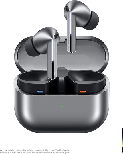 Samsung Galaxy Buds 3 Pro AI True Wireless Bluetooth Earbuds, Noise Cancelling, Sound Optimization, Redesigned Comfort Fit, Silver [US Version, Amazon Exclusive, 2Yr Warranty]