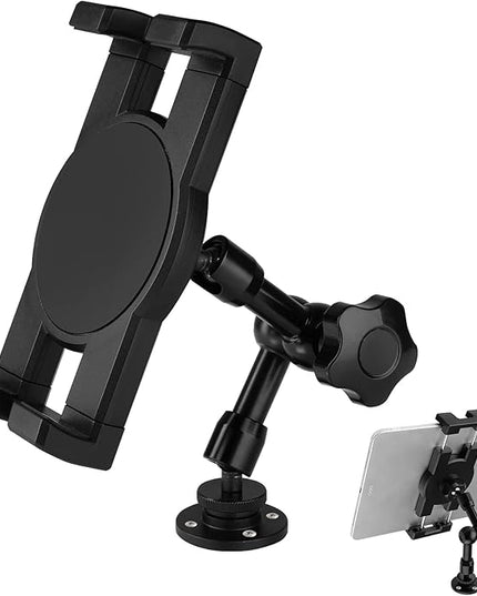 Mippko Heavy Duty Drill Base Tablet Holder, iPad Mount for Truck/Car/Boat/Wall/Desk/Vehicle Dashboard,360° Adjustable Aluminum Alloy Arm Mount Compatible with 7~12.9" iPad/Nexus/Fire HD/e-Book/Switch