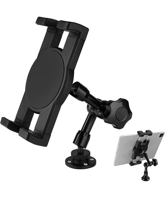 Mippko Heavy Duty Drill Base Tablet Holder, iPad Mount for Truck/Car/Boat/Wall/Desk/Vehicle Dashboard,360° Adjustable Aluminum Alloy Arm Mount Compatible with 7~12.9" iPad/Nexus/Fire HD/e-Book/Switch