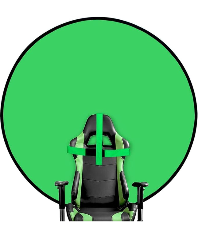 Portable Green Screen Chair, 57 in Greenscreen Backdrop with Stand Double Sided Foldable Green Background, Chroma Key, for Photography Streaming Gaming Photo Zoom Video Chats and Meeting