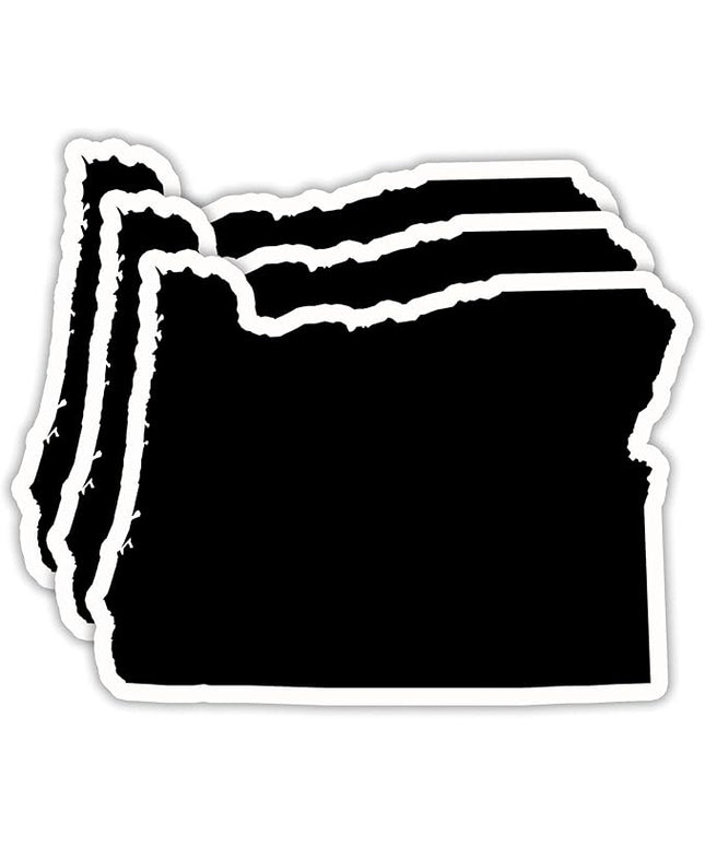(3PCS) Oregon State Map Stickers, US State Stickers - Waterproof Vinyl Decals for Tumblers, Water Bottles, Laptops, Books, Scrapbooks, Great for Oregon Lovers 3 x 2.2 Inch