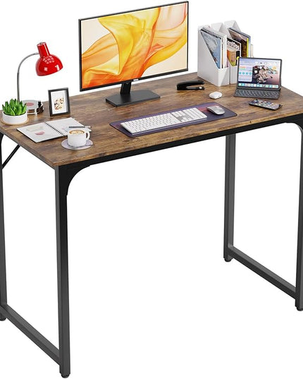 PayLessHere 32/39/47 inch Computer Desk Study Writing Table, Adjustable feet, Modern Furniture for Home Office (1, Vintage, 39 inch)