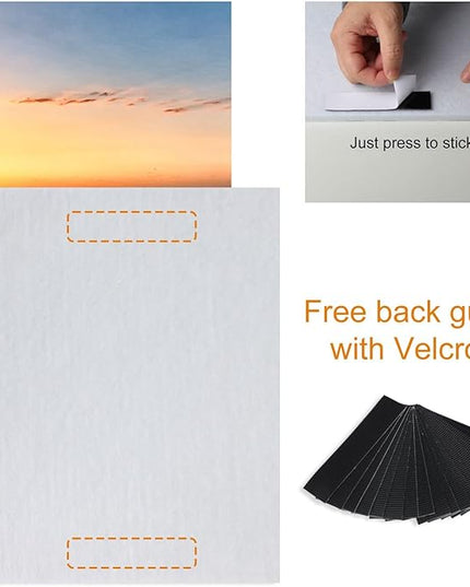 YPY Art Acoustic Panels Self Adhesive: Beach Wall Art Sound Proof Panel Decorative Acoustic Panels Acoustical Treatment for Recording Studio 8 Pack 48x32 Inches