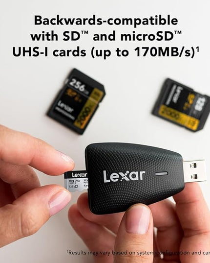 Lexar Multi-Card 2-in-1 USB 3.1 Reader, Works with SD and microSD Cards (LRW450UBNA)