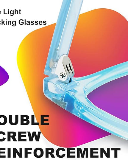 VISOONE Blue Light Blocking Glasses Square with Anti Computer Glare for Gaming Women and Men MONTANA