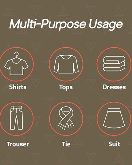 Space Saving Pants Hangers 4 Pack, 6 Layer Jeans Hangers and Closet Organizer for Jeans, Scarves, & Skirts, Multi-Layer Hanger with Anti-Slip Stopper, Heavy-Duty S-Type Stainless Steel, White