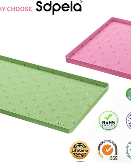Sdpeia Under Sink Mat 34"×22" Waterproof Silicone Cabinet Liner & Sink Protector for Kitchen & Bathroom, Multi-Purpose Organizers Tray for Pets, Laundry, Cat Litter Mat
