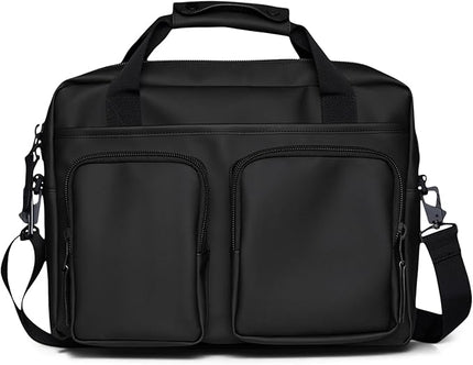 RAINS Texel Tech Bag - Black Waterproof Water Resistant Water Repellent Laptop Bag Unisex Commuter Travel Case 15" Computer Sleeve Tech Organizer - 2 Year Warranty
