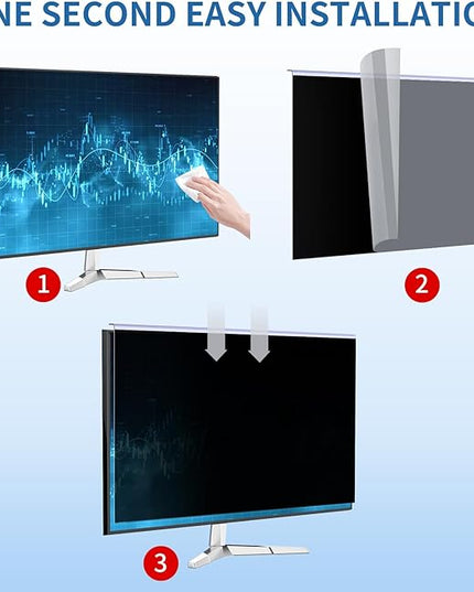 DEJIMAX 22 Inch Computer Privacy Screen for 16:10 Computer Monitor, Anti-Blue Light Monitor Privacy Screen Filter, Anti-UV Computer Shield, Hanging Type