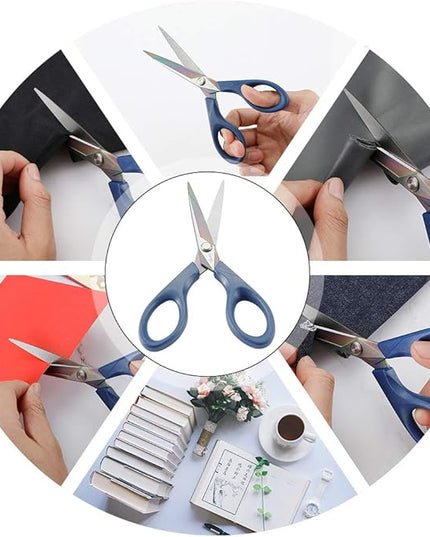 LIVINGO Scissors 7 Inch All Purpose Titanium Scissors Bulk 2 Pack, Left/Right Handed, Forged Stainless Steel Sharp Blade Shears Multipurpose for Home Offce School Student Sewing Fabric Craft Supplies