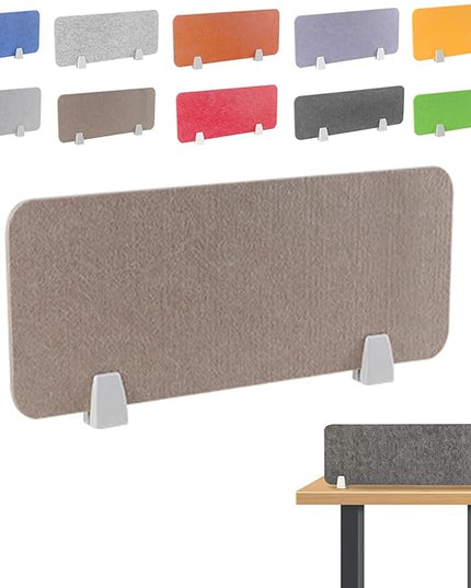 Felt-Covered Panels, soundproof Desk dividers, Removable Acoustic Desk partitions with Two Clips, Suitable for Installation as Privacy Screens in Offices, Studies, classrooms and Libraries. H 40x50cm