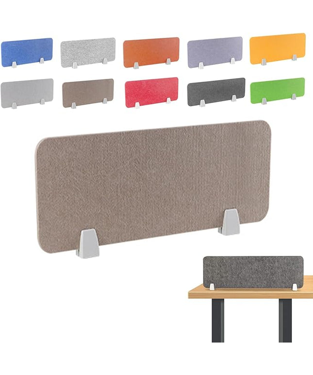 Felt-Covered Panels, soundproof Desk dividers, Removable Acoustic Desk partitions with Two Clips, Suitable for Installation as Privacy Screens in Offices, Studies, classrooms and librari H 15.8x31.5"