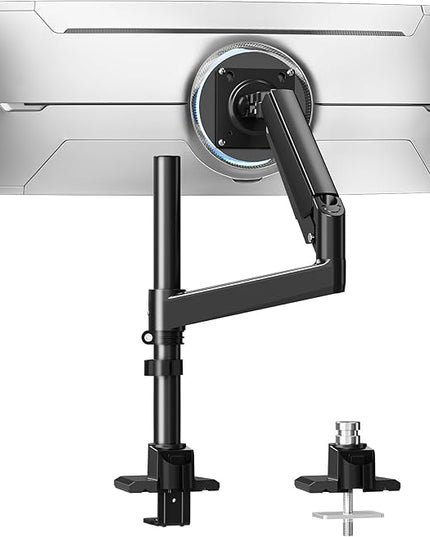 MOUNTUP Heavy Duty Monitor Arm Fits 49 45 42 40 39 34 32 Inch Screens, Ultrawide Monitor Arm Holds 4.4-44 lbs, Monitors Stand for Samsung Odyssey G9 and More, Height Adjustable Mount, VESA Mount