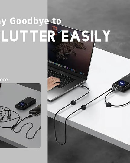 Cable Clips Phone Cord Holder, Charger Cord Organizer, Cable Management Clips for Nightstand, Car, Office, Black 9 PCS