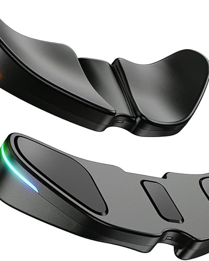 HornsX1 Right-Handed RGB Ergonomic Gliding Palm Rest for Mouse, Wrist Rest Pad, 3 RGB Lighting Modes, Reduce Wrist Pain, Anti-Fatigue, for Gaming/Office Work Casual Use - Black2, 1 PCS