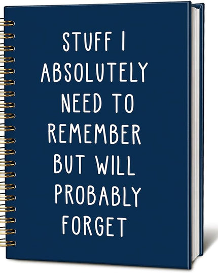 LIANGW Funny Navy Blue Notebooks for Work, Funny Work Gifts for Coworkers & Boss, Coworker Office Gifts for Men Women, Fun Spiral Notebooks Journals for Writing, Funny Office Supplies 5.5x8.3 Inch