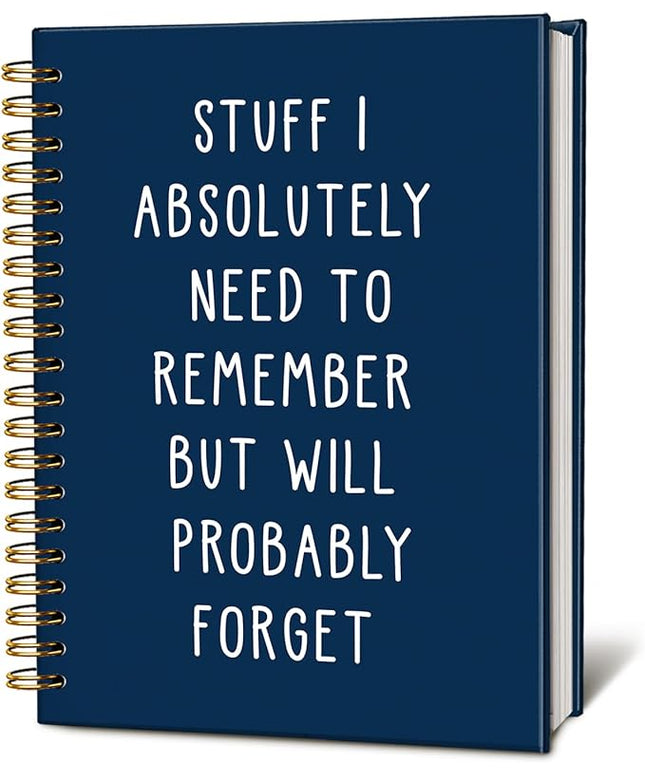 LIANGW Funny Navy Blue Notebooks for Work, Funny Work Gifts for Coworkers & Boss, Coworker Office Gifts for Men Women, Fun Spiral Notebooks Journals for Writing, Funny Office Supplies 5.5x8.3 Inch