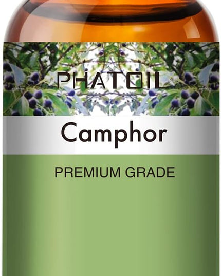 Camphor 3.38fl.oz Essential Oil, PHATOIL Aromatherapy Essential Oils for Diffuser, Humidifier, Perfect for DIY Soap, Candle, Bath Bombs Making(100ml)