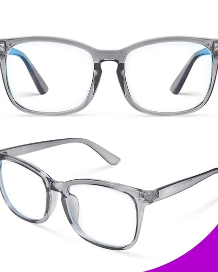 VISOONE Blue Light Blocking Glasses Square with Anti Computer Glare for Gaming Women and Men MONTANA