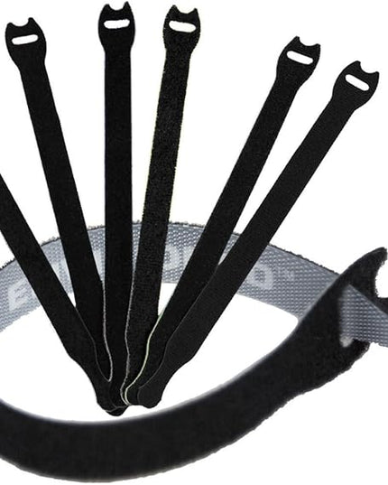 Reusable Cable Ties 1/2" x 8" for Cable Management and Organizing Cords - 60 Pack (Black)