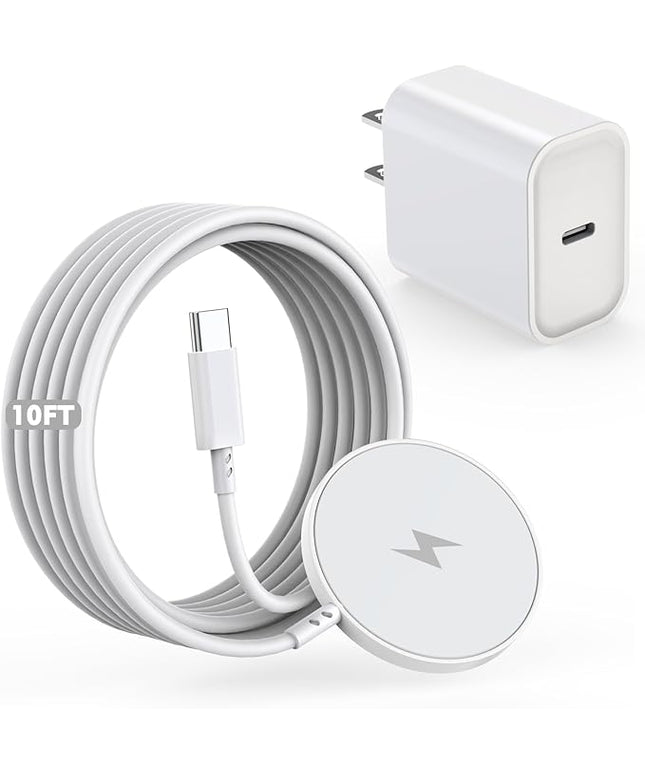 [Apple MFi Certified]Magnetic Wireless Charger for iPhone 17 16 15,10FT Fast Mag Safe Wireless Charging Pad with 20W USBC Charging Block for iPhone 17/Air/16 Pro Max/16 Pro/15/14/13/12,AirPods 3/Pro 2