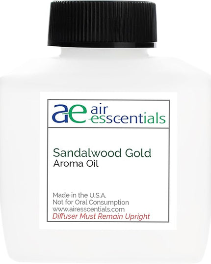 Sandalwood Gold Aroma Oil, Essential Oils Blend for Diffusers & Scent Machines, Sweet Afternoon Tea, Vanilla & Rose, Aromatherapy, Cold Air Diffuser Compatible, 100 mL