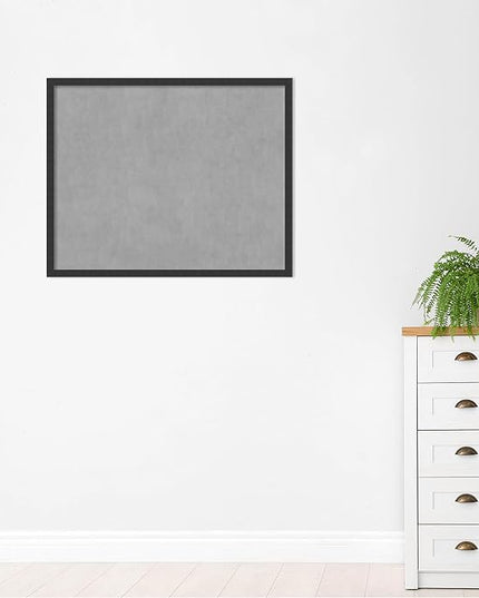 Amanti Art Black Framed Magnetic Board 34x42 X-Large Vision Board for use with Magnets, 100% Metal Sheet to Display Items as Office Decor or for Home Organization in mudroom, Kitchen or Kids Room